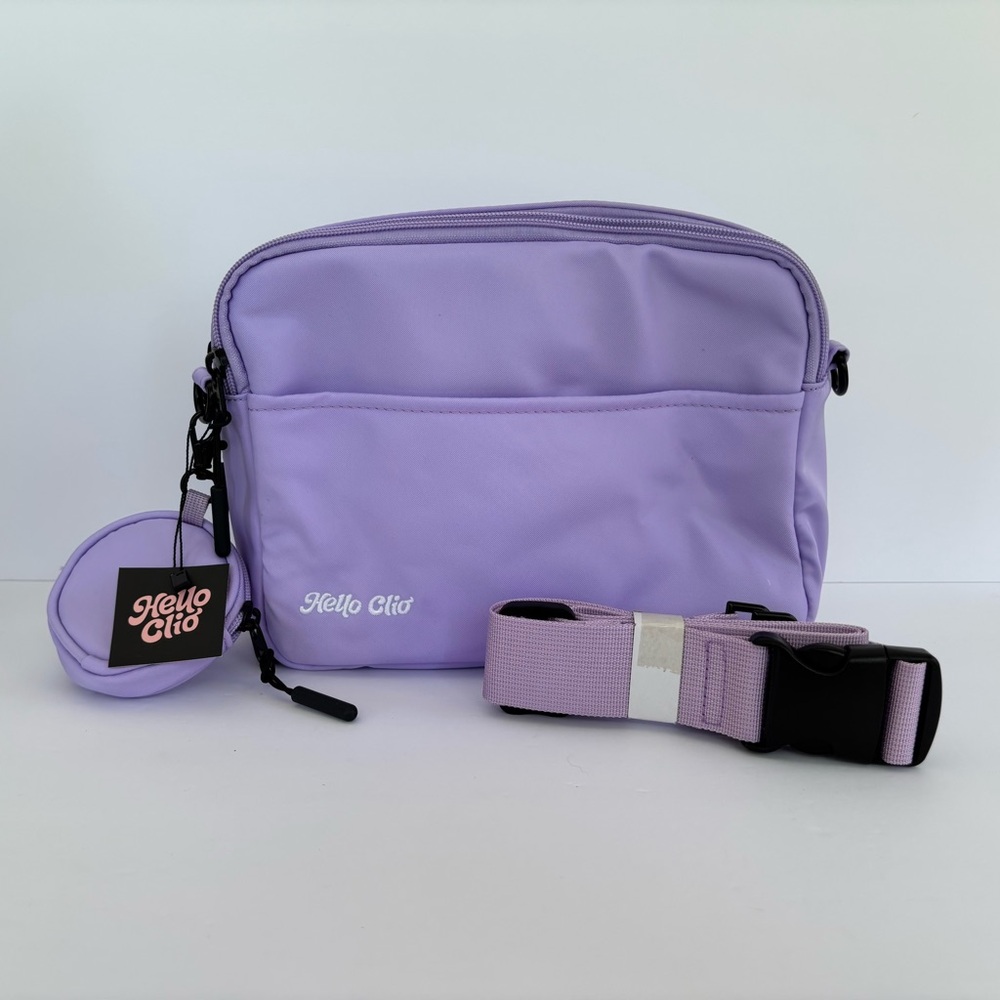 The Original Hello Clio Kindle Belt Bag in Color Lavender Creme